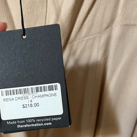 REFORMATION Rena dress in Champagne NEW with tags - Picture 6 of 7